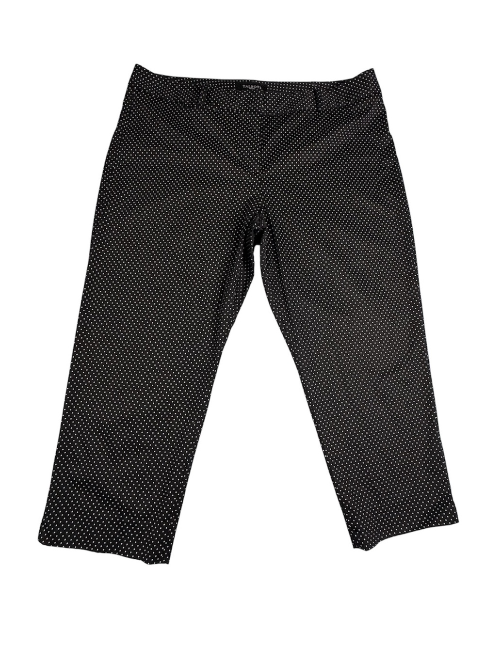 Tabots Black Nautical Dot Print Capri Pants Size 16P